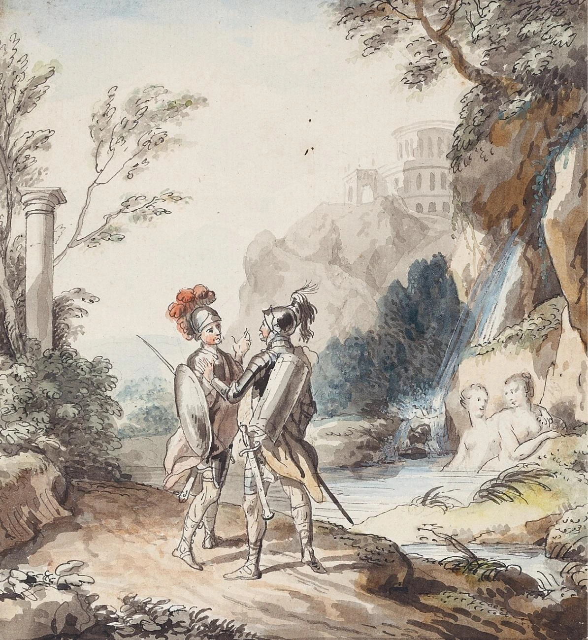 Carlo e Ubalde vedono nel fiume due ninfe incantate